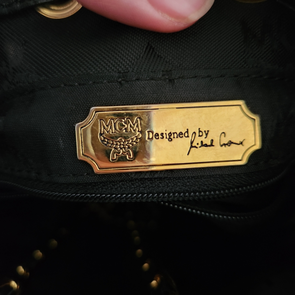 MCM Black Crossbody Bag with Gold Accents - Picture 3 of 7